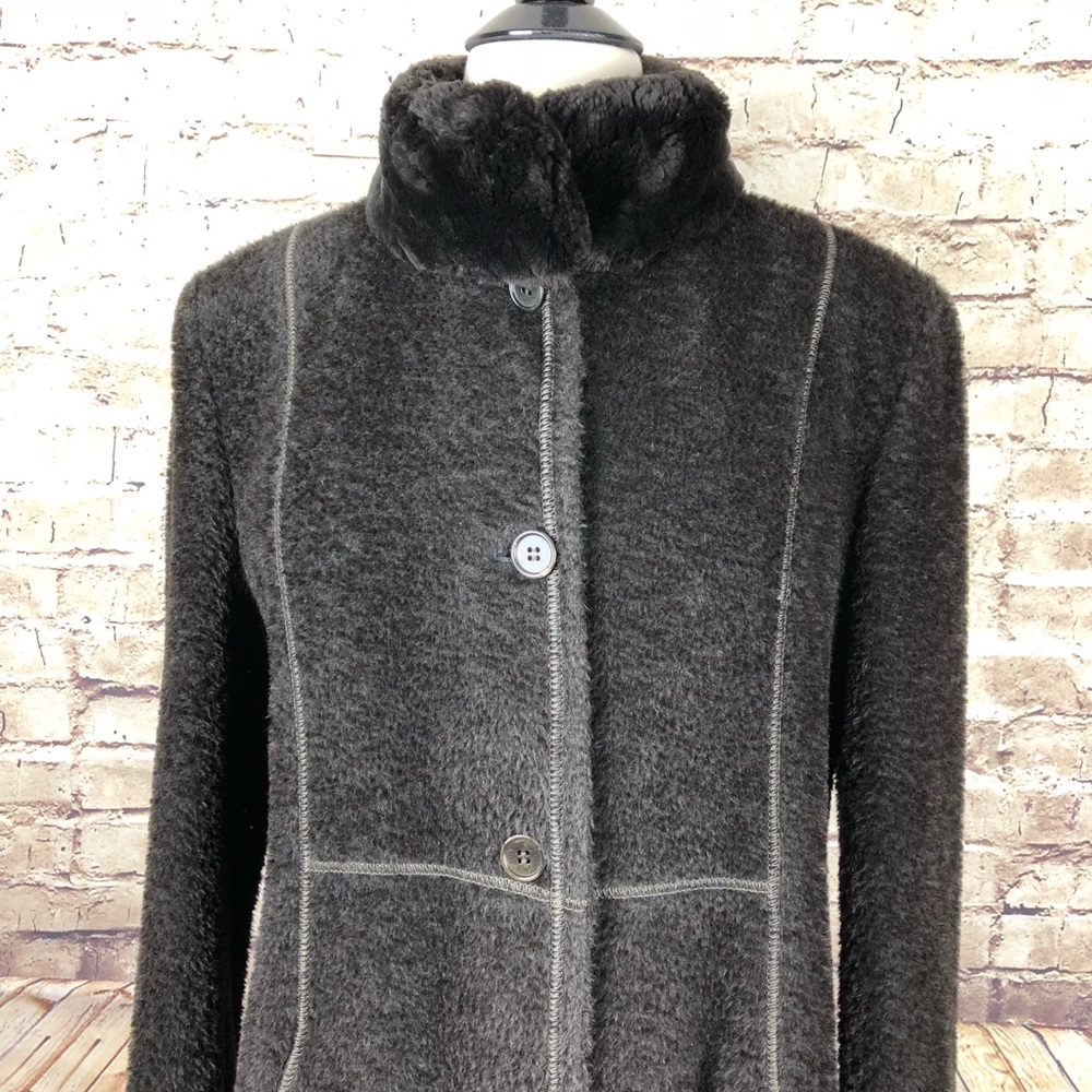 90s Vintage SEARLE Brown Alpaca Wool Coat SOLD - Picture 3 of 8